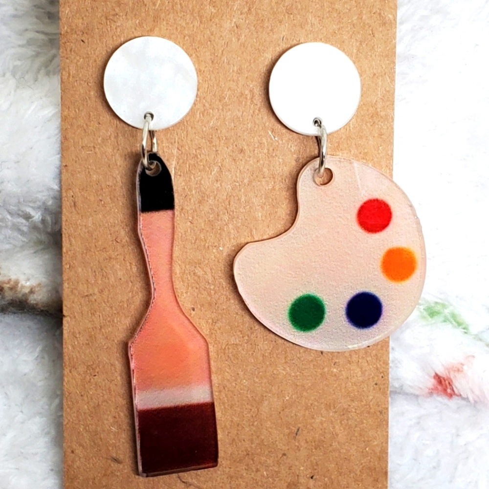 7/$10 Art / Painting Earrings, New
